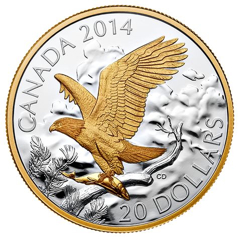 Fine Silver 3-Coin Subscription - Bald Eagle - Mintage: 8,500 (2014) Gold Eagle Coins, Coining, Gold Bullion Coins, African American Artwork, Canadian Coins, Buy Gold And Silver, Mint Coins, Eagle Coin, Coin Art