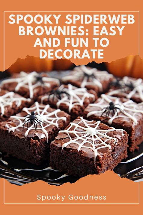 🍫 Halloween Brownies – These easy and fun spiderweb brownies are the perfect treat for your Halloween festivities! Delicious and delightful! 🎃 #HalloweenTreats #BrownieInspiration #CreativeBaking #SpookyGoodness Spiderweb Brownies, Spooky Brownies, Spiderweb Design, Halloween Brownies, Creative Baking, Halloween Baking, Halloween Festivities, Delicious Brownies, Spooky Treats