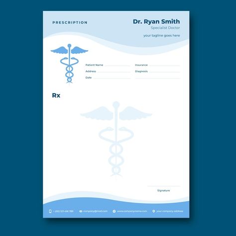 Hand drawn prescription template | Premium Vector #Freepik #vector #doctor-prescription #medical-prescription #prescription #rx Prescription Pad Design Doctors, Medical Prescription Design, Prescription Pad Design, Prescription Template, Doctor Prescription, Prescription Pad, Happy Birthday Wishes Photos, Creative Advertising Design, Dna Repair