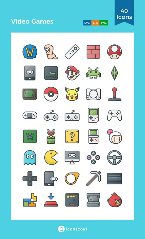 Video Game Doodles, Video Games Icon, Video Game Drawing, Gaming Symbols, Game Doodle, Video Game Symbols, Video Game Icons, Video Game Stickers, Gaming Drawing