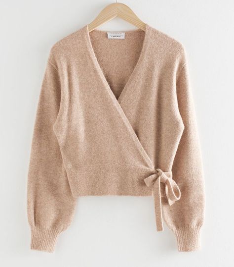 & Other Stories Wrap Cardigan Oatmeal Cardigan, Knit Wrap, Beige Cardigan, Wrap Cardigan, Cardigan Sweaters For Women, Wrap Sweater, 가을 패션, Fashion Story, Knitwear Women