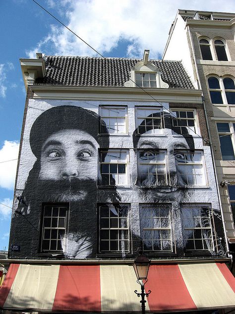 JR-Art Bookshop Athenaeum - Amsterdam Street Installation, Teacher Board, Art Media, Jr Art, Graffiti Artwork, Best Street Art, 3d Street Art, Amazing Street Art, Murals Street Art