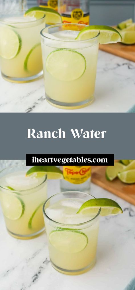 This simple ranch water recipe is a refreshingly simple summer drink. It’s a great low-sugar cocktail option, made with just a few ingredients. Ranch Water Mocktail, Low Sugar Cocktails, Low Sugar Alcoholic Drinks, Ranch Water Cocktail, Ranch Water Recipe, Ranch Water, Seasonal Cocktail, Mixed Drinks Alcohol, Simple Summer