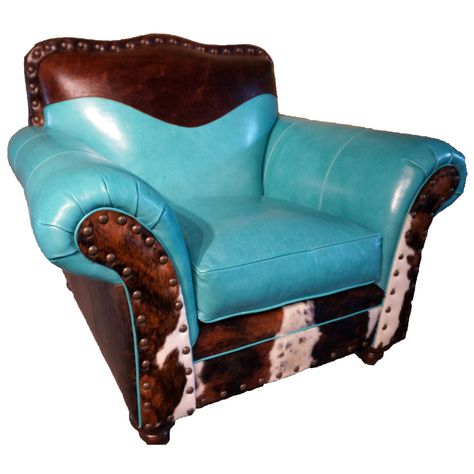 Durango Club Chair Western Chairs, Den Chairs, Western Chair, Bedroom Turquoise, Cowhide Furniture, Fireside Chairs, Rustic Chair, Leather Club Chairs, Western Furniture