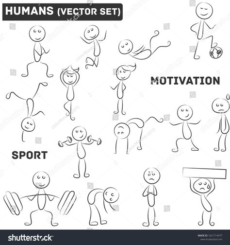 Gym Drawing Art Easy, Exercise Doodles, Workout Doodles, Athletic Drawing, Gym Doodles, Fitness Doodles, Exercises In The Gym, Very Easy Drawing, Snail Mail Art