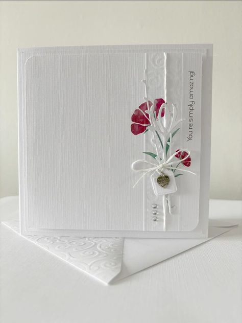 Clean and Simple Card Making | You’re simply amazing | Facebook Cas Cards Simple, Clean And Simple Card Making, Clean And Simple Handmade Cards, Shayne Eddie, Clean And Simple Cards, Simple Card Designs, Handmade Cards Diy, Simple Cards Handmade, Homemade Birthday Cards