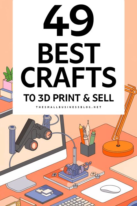 Profitable Crafts To 3D Print For Your Business 3d Printing Ideas To Sell, 3d Printing Ideas, Ideas To Sell, Profitable Crafts, 3d Printing Business, Best Crafts, Business From Home, Print Ideas, Ways To Make Money