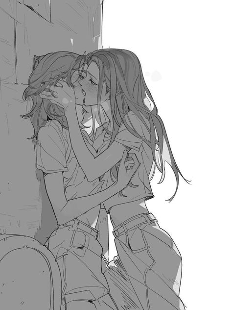 Wlw Couple, Yuri Comics, Yuri Manga, Lesbian Art, Girlfriend Goals, Lgbt Art, Queer Art, Yuri Anime, Arte Inspo