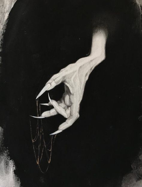 Creepy Vampire Art, Hands Intertwined Reference, Spooky Art References, Demon Claws Drawing, Women Hands Drawing, Monster Claws Drawing Reference, Clawed Hands Reference, Vampire Inspired Tattoos, Tremere Aesthetic