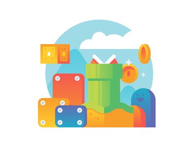 Gamification by Justin Mezzell Game Gui, Casual Art, Isometric Illustration, Game Illustration, Affinity Designer, Shape Art, Geek Out, Templates Downloads, Flat Illustration