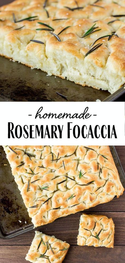 Focaccia Appetizer, Bread Boutique, Breakfast Focaccia, Pasta Recipes Homemade, Italian Bread Recipe, Appetizer Bread, Italian Bread Recipes, Rosemary Focaccia, Pastas Recipes