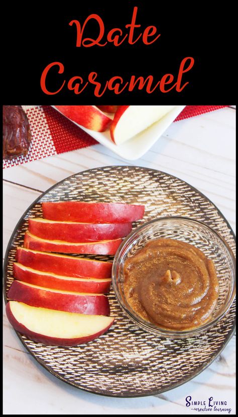 This quick and easy Date Caramel Recipe made from delicious Medjool dates is perfect for topping healthy treats or fabulous as a dip.  https://simplelivingcreativelearning.com/how-to-make-date-caramel/ Date Recipes Healthy, Carmel Recipe, Date Caramel, Caramel Recipe, Fresh Dates, Date Recipes, Healthy Dips, Medjool Dates, Caramel Recipes