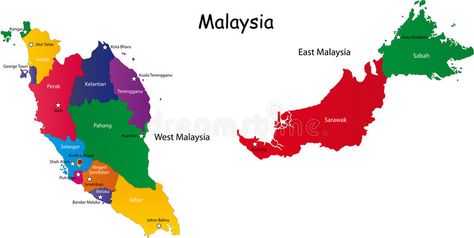 Malaysia map. Designed in illustration with the provinces and the main cities. ( , #Ad, #illustration, #provinces, #Designed, #Malaysia, #map #ad Punctuation Games, Malaysia Map, Malaysia Flag, Book Illustration Design, Certificate Of Achievement Template, Kuala Terengganu, George Town, Johor Bahru, Norway Travel