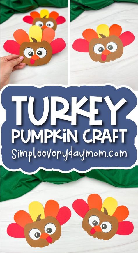 Pumpkin Turkey Craft For Kids [Free Template] Turkey Headband Craft, Turkey Craft For Kids, Turkey Template, Pumpkin Turkey, Thanksgiving Crafts Preschool, Thanksgiving Placemats, November Crafts, Kids Craft Supplies, Turkey Crafts