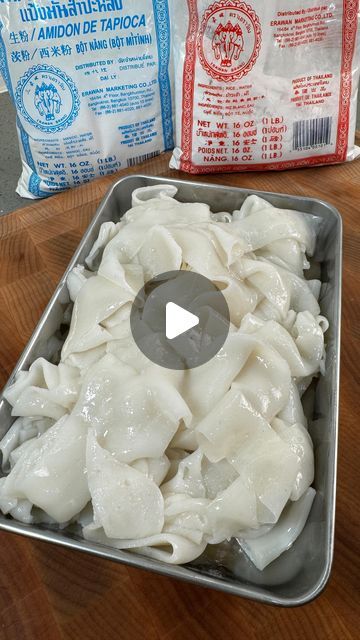 Stephanie Tea on Instagram: "Making fresh rice noodles at home is so tedious but once you get the hang of it, it’s so worth it!   ➡️ Recipe: Fresh Rice Noodles  Serves 2  * 1 cup rice flour (glutinous rice flour won’t work) * 1/2 cup tapioca starch  * 1 3/4 cup water  * 1/4 tsp salt * 1/3 cup oil, use neutral oil like avocado oil (for brushing)   Tools— * Spatula  * Large pan or pot  * Steamer rack  * Whisk * Brush * Metal steel pan or glass container (my measured around 5 1/2 x 7 1/2 inch) * Cutting board to flat surface to lay noodles   1. In a large bowl, combine rice flour, tapioca starch/flour, water, and salt. Whisk until everything is dissolved, leave whisk in bowl. For best results let the batter sit for 30 minutes before steaming.  2. Brush a thin layer of oil on the bottom of you Fresh Rice Noodle Recipes, Rice Noodle Rolls Recipe, Flat Noodles Recipe, Tapioca Noodles, Stephanie Tea, Chinese Rice Noodles, Glass Noodles Recipe, Vietnamese Recipe, Noodle Recipes Homemade