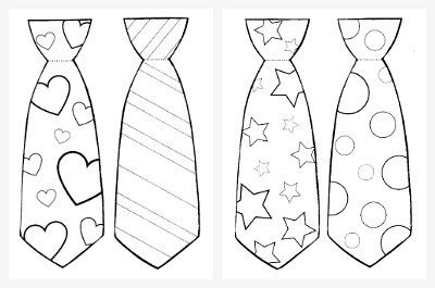 Art For Fathers Day Crafts For Kids, Father Day Kids Craft, Father Day Craft, Crafts For Fathers Day, Tie Printable, Tie Craft Fathers Day, Father's Day Craft, Tie Fathers Day Craft, Tie Coloring Page