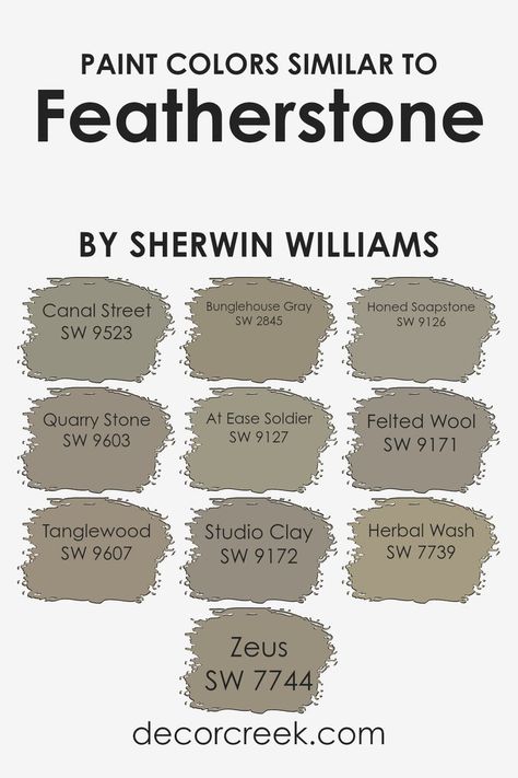 Colors Similar to Featherstone SW 9518 by Sherwin Williams Brown Grey Paint, Exterior Paint Schemes, Brown Paint Colors, Grey Wall Color, Taupe Paint, The Color Wheel, Natural Palette, Neutral Paint Colors, Muted Green