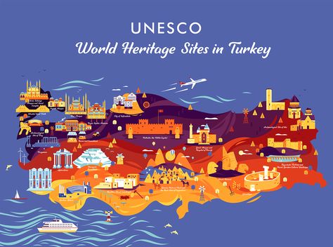 Turkey Map, Loop Animation, Turkey Art, Turkey Country, Around The World In 80 Days, Turkish Airlines, Lifestyle Illustration, Illustrated Map, Visual Development