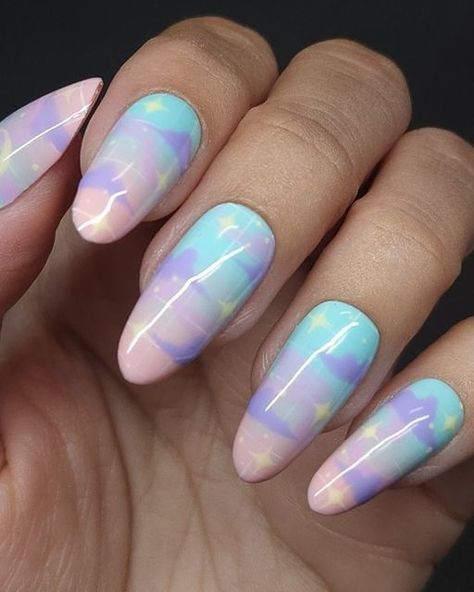 Nail Trends Spring, Nail Art Color, Gradient Nail Design, Hot Nail Designs, Summer Gel Nails, Korean Nails, Nail Design Inspiration, White Chrome, Chrome Powder