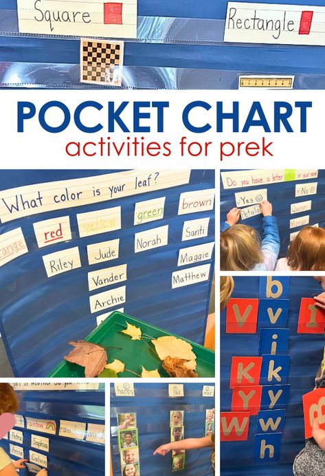 Pocket Chart Activities for PreK - No Time For Flash Cards Pocket Chart Ideas, Winter Theme Circle Time Activities, Preschool Pocket Chart Ideas, Free Pocket Chart Activities Preschool, Preschool Pocket Chart Activities, Pocket Chart Games Kindergarten, Preschool Behavior Management, Preschool Behavior, The Very Hungry Caterpillar Activities