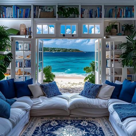 Summer Room Decor, Dream Life House, Dream Beach Houses, Coastal Living Room, Dream House Interior, Dream House Decor, Dream Home Design, Dream Room, My Dream Home