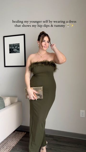 Shelby Vert on Instagram: "@shelbyvert because I’m never going to let unhappy people control my happiness again ✨🍸 women’s fashion inspo, holiday dresses, Christmas party outfit, body positivity, dresses for holiday parties, midsize fashion inspo, curvy outfit ideas, trending women’s fashion" Midsize Dresses Formal, Mid Size Holiday Party Outfit, Midsize Formal Dress, Midsize Party Outfit, Midsize Dresses, Holiday Dresses Christmas, Dresses Christmas Party, Curvy Outfit Ideas, Dresses Christmas