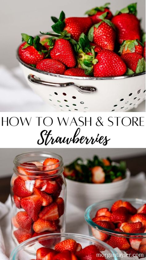 How To Clean Strawberries, How To Wash Strawberries, Store Strawberries, How To Store Strawberries, Fresh Strawberry Recipes, Storing Fruit, Fresh Strawberries, Strawberry Recipes, Fruit Recipes