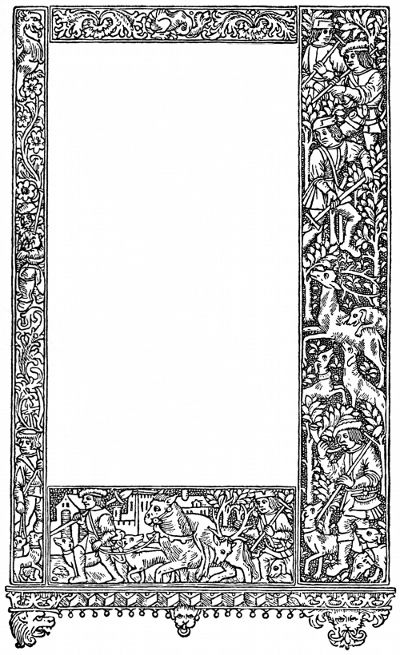 Medieval Hunting Frame & Border | Free Vintage Art Free Vintage Art, Medieval Hunting, Medieval Drawings, Illustrated Manuscript, Victorian Frame, Patriotic Art, Medieval Tapestry, Drawing Frames, Vintage Christmas Images