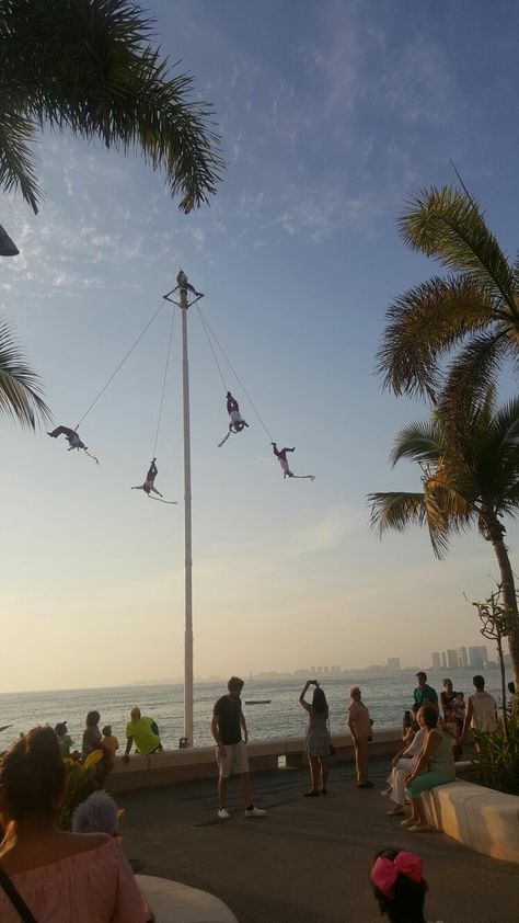 Voladores de Papantla en el malecón de Puerto Vallarta México Insta Stories, Insta Story, Wind Turbine, Summer Vibes, Bts, Collage, Pins