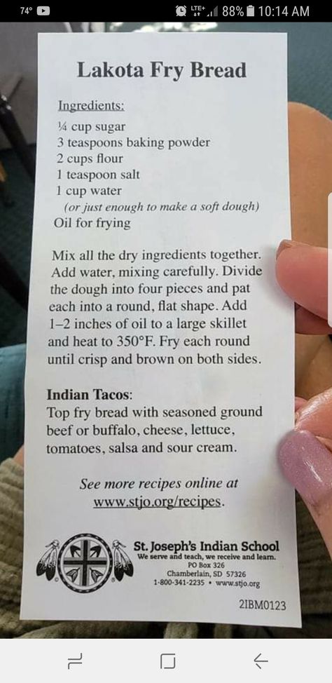 American Indian Recipes Native, Native American Fry Bread Recipe, Native Recipes, Native American Recipes, Fry Bread Tacos, Fry Bread Recipe, Indian Tacos, Fried Bread Recipe, Native American Food