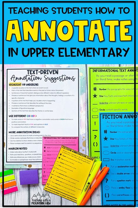 It's so important to explicitly teach your students how to annotate texts when they are close reading. Anytime we are looking at multiple (or paired passages) students need the skills to know how to mark up and annotate each text. This FREE resource will help them to build these important skills! Teaching Annotation Elementary, Annotating Text Elementary, Avid Reading Strategies, Teaching Annotation Middle School, Annotating Informational Text, How To Teach Annotating, Annotating Text Anchor Chart, Functional Text Activities, Text Analysis Activities