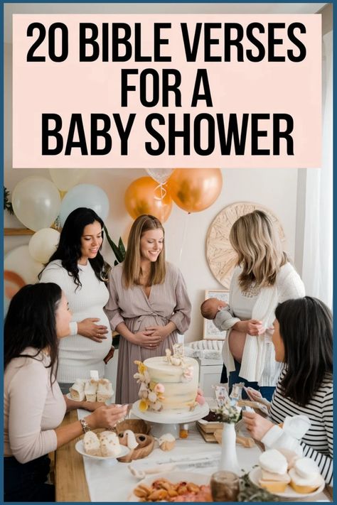 Group of women at a baby shower with balloons and cake. Bible Verse For Baby, Baby Bible Verses, Bible Verse For Moms, Psalm 115, Uplifting Bible Verses, Gospel Of Luke, Bible Verses For Kids, Powerful Scriptures, Bible Study Group