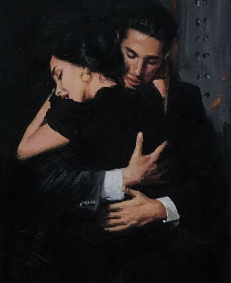 Art Based On Love, Vintage Love Art, Dark Love Aesthetics, The Lovers Painting, Love Wallpaper Aesthetic, Couples Paintings, Romance Painting, Love In Art, Fabian Perez