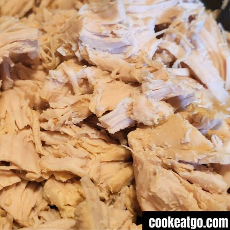 Shredded turkey, I know what you think.. what?? I love to get turkey breasts to cook to shred to put into recipes, or le Shredded Turkey Breast Recipes, Shredded Turkey Crockpot, Creole Butter Injection Recipe, Pulled Turkey Recipes, Shredded Turkey Sandwiches, Pumpkin Dog Treat, Turkey In Oven, Shredded Turkey Recipes, Turkey Sandwiches Recipes