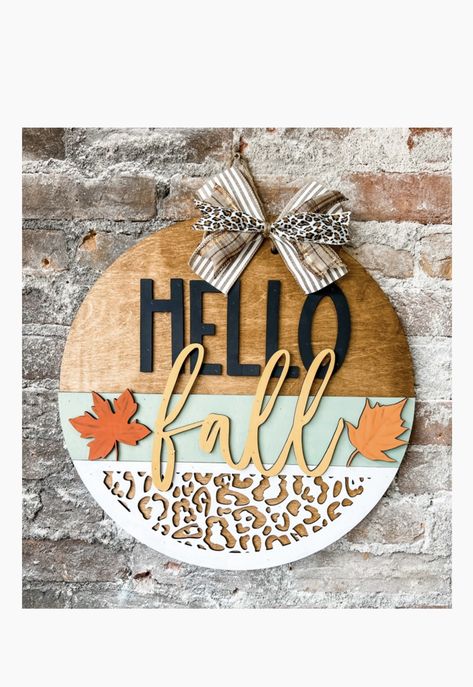 Round Door Sign, Fall Front Door Decor, Fall Door Hanger, Front Door Sign, Fall Door Hangers, Fall Front Door, Fall Sign, Front Door Signs, Round Door