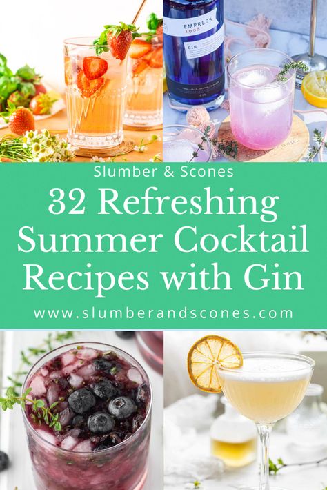 Alcoholic Drinks Gin, Recipes With Gin, Summer Gin Cocktails, Gin Mixed Drinks, Gin Cocktails Summer, Gin And Lemonade, Gin Drink Recipes, Easy Gin Cocktails, Gin Fizz Cocktail