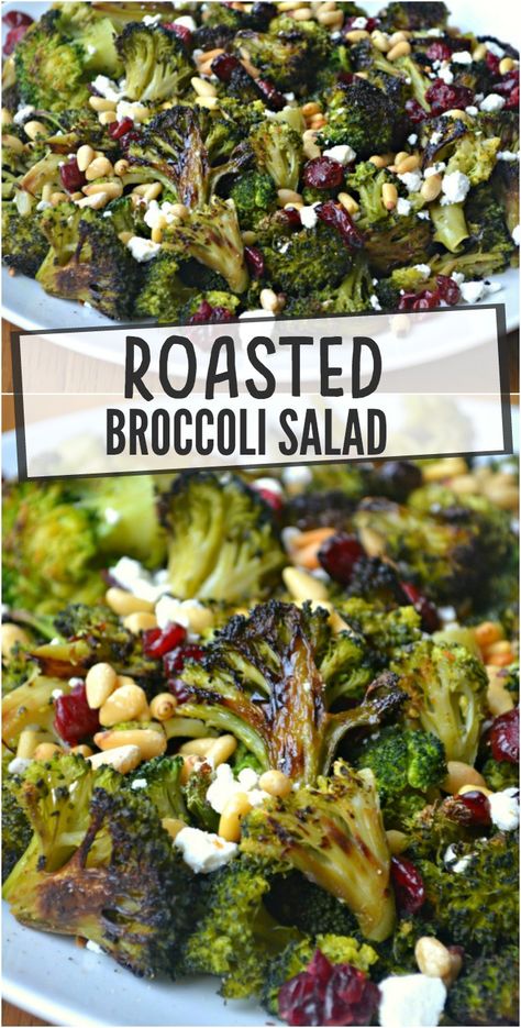 Fruit Salad Ideas, Roasted Broccoli Salad, Vegetarian Salad, Broccoli Salad Recipe, Salad Ideas, Roasted Broccoli, Broccoli Salad, Broccoli Recipes, Veggie Sides