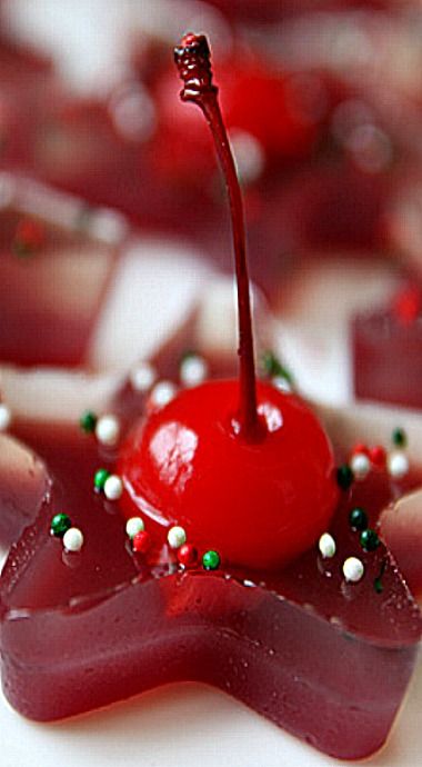 Fruit Juice Cherry Jello Jigglers ❊ Cherry Limeade Jello Shots, Cherry Coke Jello, Cherry Vodka Jello Shots, Alcoholic Jello Jigglers, Cherry Jello Mold, Homemade Jello, Jello Jigglers, Cherry Delight, White Cranberry Juice