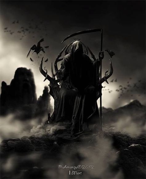 Reaper Artwork, Magic Creatures, Don't Fear The Reaper, Grim Reaper Tattoo, Reaper Tattoo, Grim Reaper Art, Darkness Falls, The Boogeyman, 다크 판타지