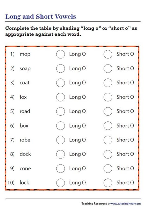 Long And Short Vowels Worksheets, Short Vowels Worksheets, Long Vowel Sounds Worksheets, Short A Worksheets, Vowels Worksheet, Vowel Sounds Activities, Learn To Read English, Long Vowel Worksheets, Short Vowel Activities