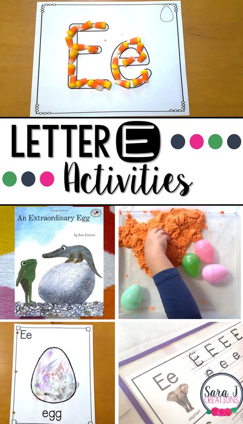 Letter E Activities that would be perfect for preschool or kindergarten. Sensory, art, gross motor, literacy and alphabet practice all rolled into Letter E fun. Letter T Fine Motor Activities, Letter T Preschool Activities, T Preschool Activities, Preschool Letter T, Letter T Crafts, Letter T Activities, Letter E Activities, Letter E Craft, Letter B Activities