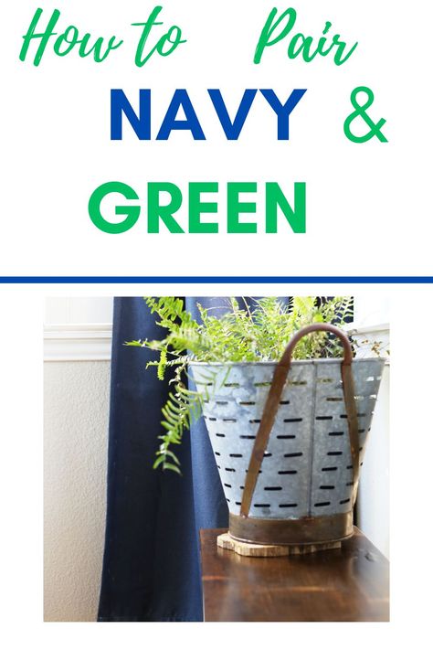 Dark Green And Navy Living Rooms, Hale Navy And Green, Greens That Go With Hale Navy, Navy Blue And Green Bathroom, Navy Blue And Sage Green Bedroom, Blue And Green Living Room Modern, Navy And Green Bathroom, Decorating With Green Accents, Blue And Green Decorating Ideas