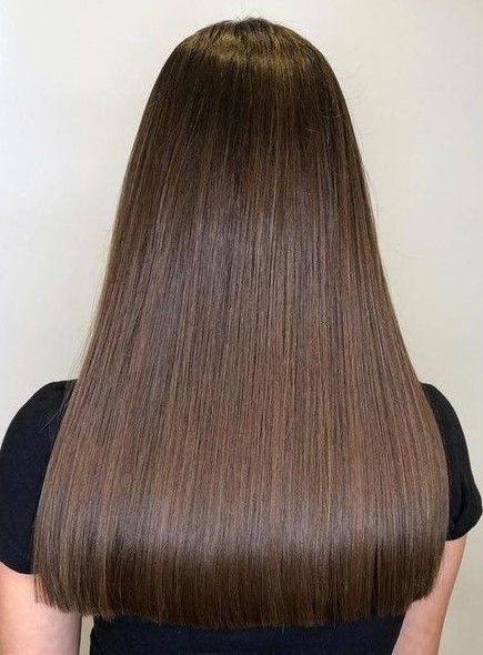 Summer Haircuts For Long Hair, Hair Cuts Straight, Long Hair Cuts Straight, One Length Haircuts, One Length Hair, V Shape Hair, Hair Color Dark Brown, Brown Hair Inspiration, Hair Color Caramel