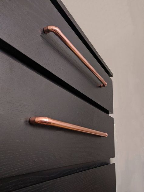 Kitchen Credenza, Kitchen Drawer Handles, Cabinets Handles, Kitchen Cupboard Handles, Kitchen Drawer Pulls, Kitchen Door Handles, Copper Handles, Copper Diy, Kitchen Cabinet Pulls