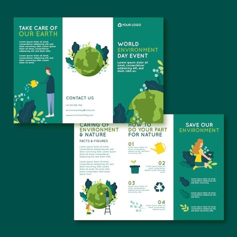 Research Brochure Design, Brochure Environment, Sustainability Brochure, Broucher Ideas Design, Environmental Brochure, Sustainable Development Design, World Environment Day Posters, Travel Brochure Design, Brochures Design