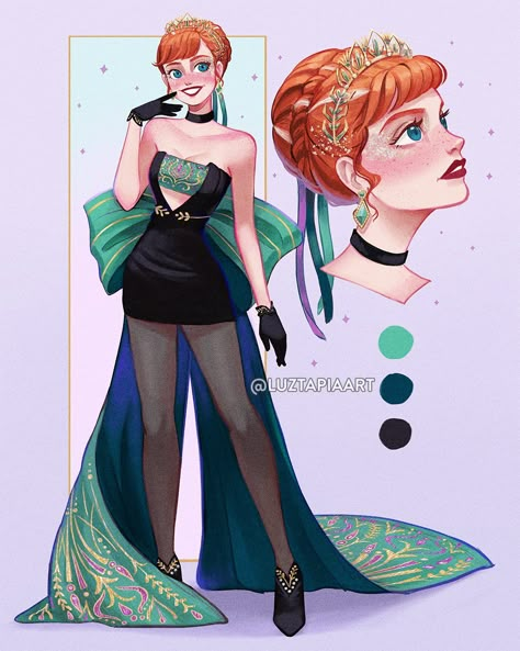 Luz Tapia Art, Modern Disney Princess, Disney Characters Costumes, Disney Art Style, Princesas Disney Anime, Modern Disney Characters, Disney Princess Outfits, Disney Princess Artwork, Disney Princess Modern