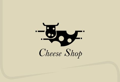 Cheese Label Design, Cheese Logo Design Ideas, Cheese Shop Design, Cheese Logo Design, Cheese Logo, Cow Logo, Graze Box, Cheese Wheel, Cheese Factory