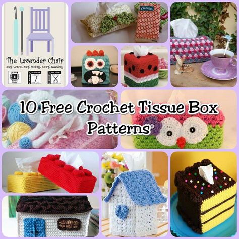 Not only do these crochet tissue box cover patterns make your Kleenexes look cute, it's a great way to dress up your home, Especially with allergy season! Tissue Box Cover Crochet Pattern Free, Crochet Square Tissue Box Cover Free Pattern, Crochet Desk Accessories Free Patterns, Tissue Box Covers Crochet, Crochet Tissue Box Cover Free Pattern, Crochet Kleenex Box Cover, Crochet Tissue Holder, Tissue Box Crochet, Tissue Box Cover Crochet