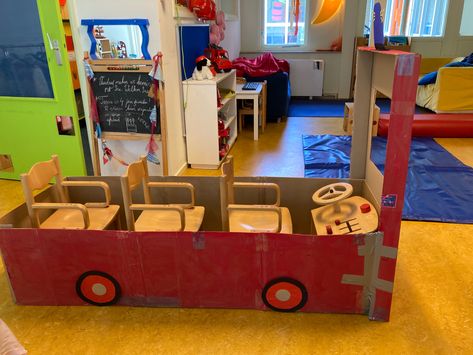 Fire Safety Preschool Crafts, Fire Safety Preschool, Backyard Movie Party, Cardboard Crafts Kids, Fireman Birthday, Eyfs Classroom, Transportation Preschool, Airplane Theme, Dramatic Play Preschool