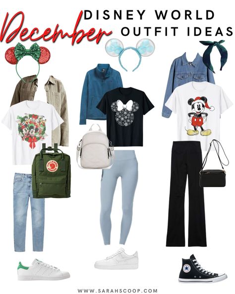 Womens Disney World Outfits Winter, What To Wear To Disney Plus Size, Womens Winter Disney Outfits, Disney Outfits Women In December, December Outfits 2022, Outfits For Disney In December, Plus Size Winter Disney Outfits, Christmas In Disneyland Outfit, Orlando December Outfit